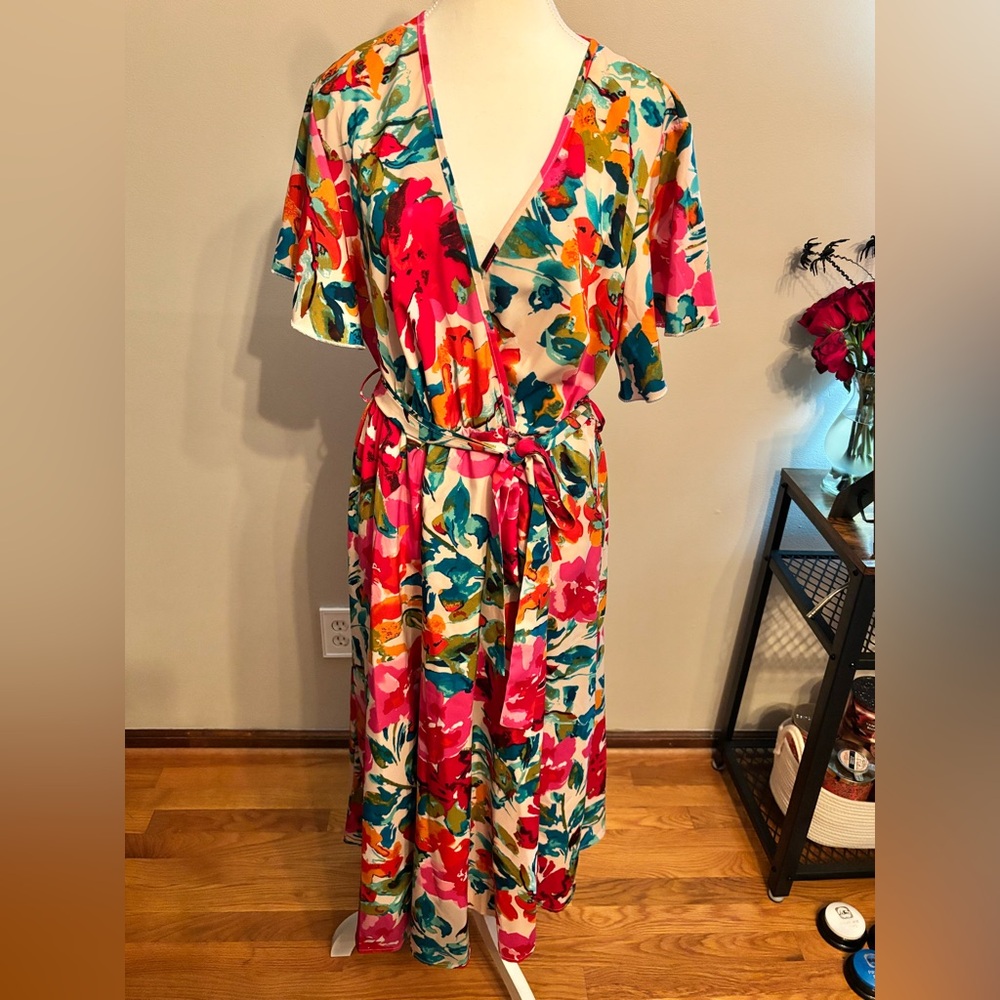 Floral Wrap Dress